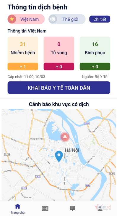Hướng dẫn khai báo y tế tự nguyện trên điện thoại