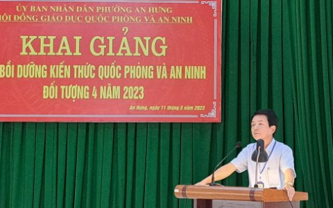 Phường An Hưng - Bồi dưỡng kiến thức Quốc phòng an ninh cho đối tượng 4 năm 2023