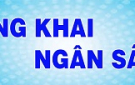 Công khai số liệu dự toán ngân sách năm 2018